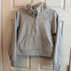 Laslulu | half zip pullover cropped hoodie sweatshirt